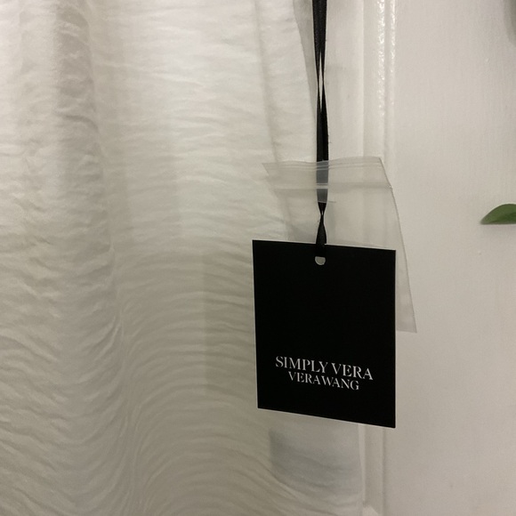 Simply Vera Vera Wang White Cap Sleeve Blouse - Picture 5 of 6